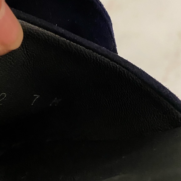 Stuart Weitzman Giftwrap Navy Slides | 7 - Picture 6 of 6